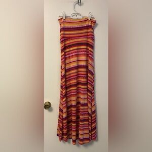 LuLaRoe Colorful Striped A-Line Skirt Size XS